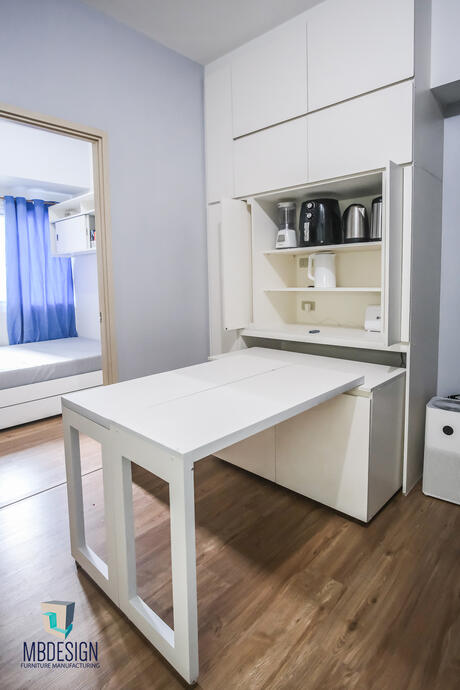Modular Cabinet with Pocket Dining Table